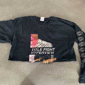 Title Fight Hyperview cropped long sleeve. Size L, Gildan heavy cotton